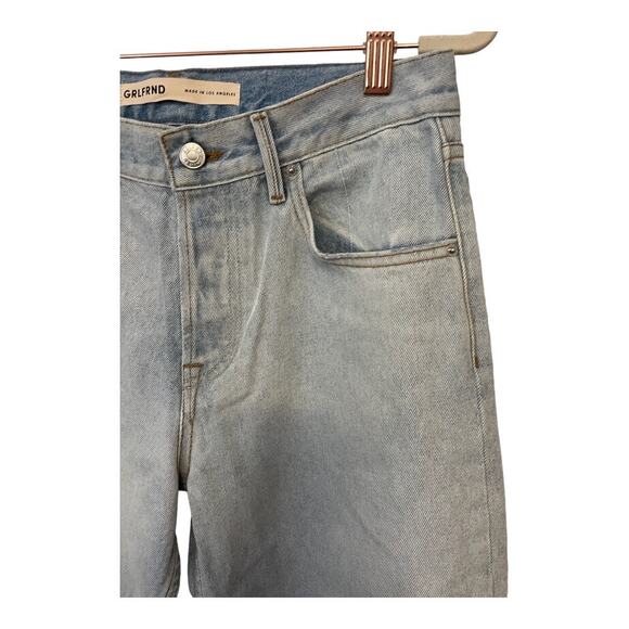 GRLFRND Bella Low Rise Boyfriend Jeans Distressed Button Fly Echo Park Size 24 - Picture 9 of 14